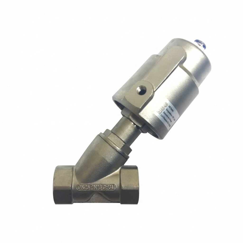 1" NPT 316 Stainless Steel Angle Seat Valve 63mm Actuator Steam