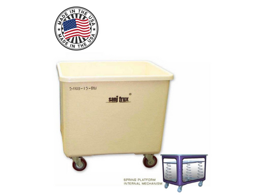 Sanitrux® Spring Platform Laundry Cart 2460-12
