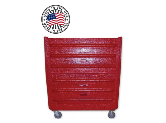 Sanitrux® Commercial Turn-About Laundry Cart On Wheels 650-L