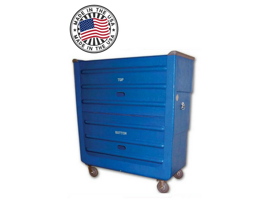 Sanitrux® Turn-About Laundry Cart On Wheels 650-LB