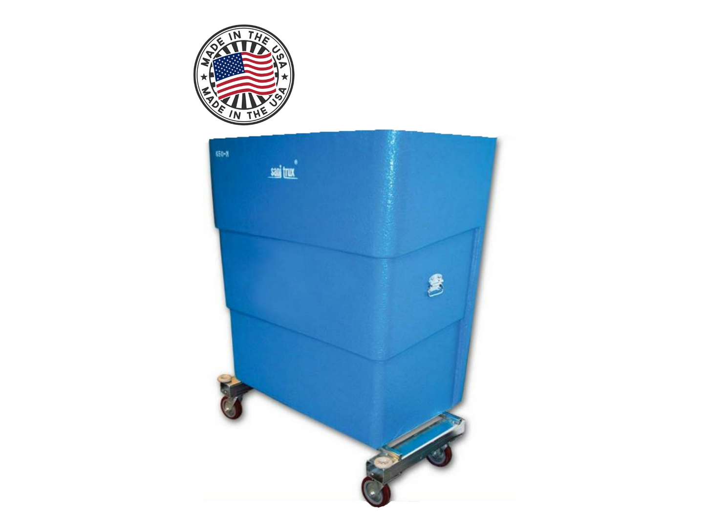 Sanitrux® Heavy Duty Turn-About Laundry Cart On Wheels 650-M