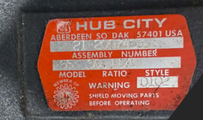 50.11/1 HubCity DoubleReduction Gearbox-REPAIRED
