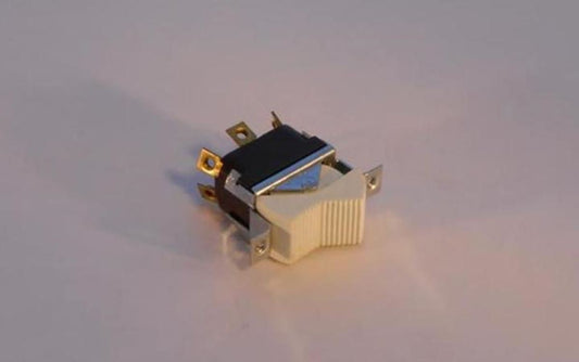 E76068 White Rocker Switch DPDT AA (6 contacts) (not spring loaded used for auto/manual) | E76068
