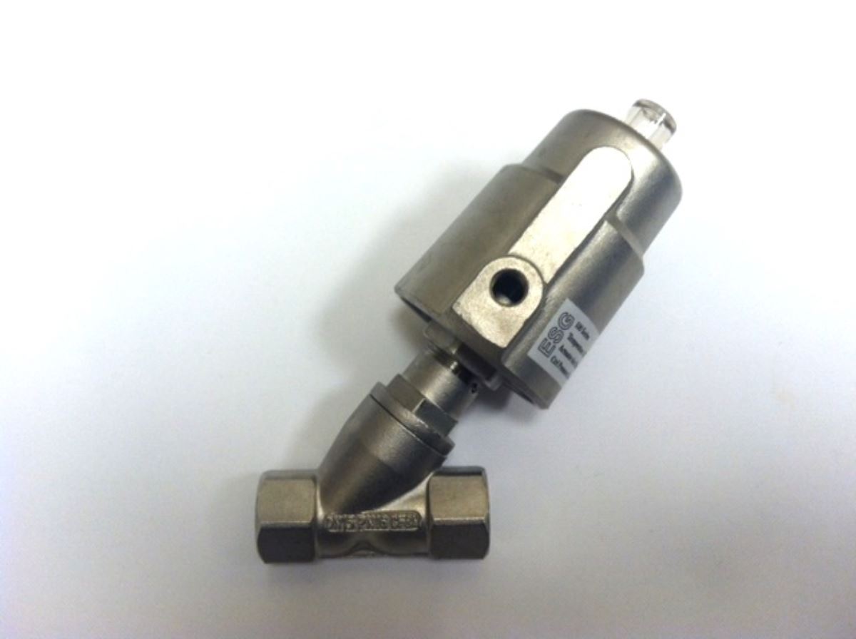 1/2" NPT 316 Stainless Steel Angle Seat Valve 50mm Actuator Water