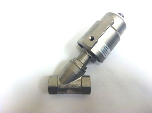 1-1/4" NPT 316 Stainless Steel Angle Seat Valve 63mm Actuator Water