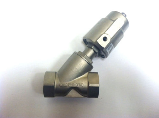 1-1/2" NPT 316 Stainless Steel Angle Seat Valve 63mm Actuator Water
