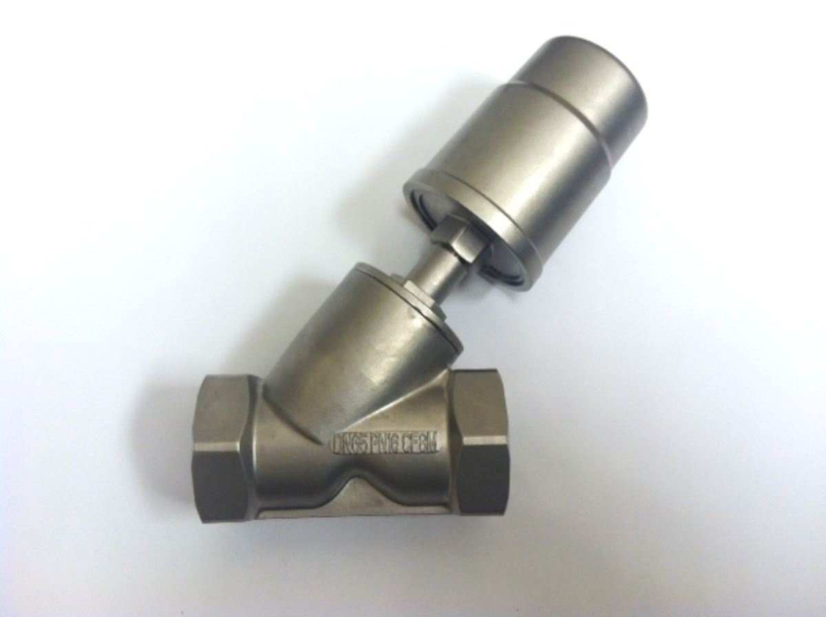 2-1/2" NPT 316 Stainless Steel Angle Seat Valve 90mm Actuator Water
